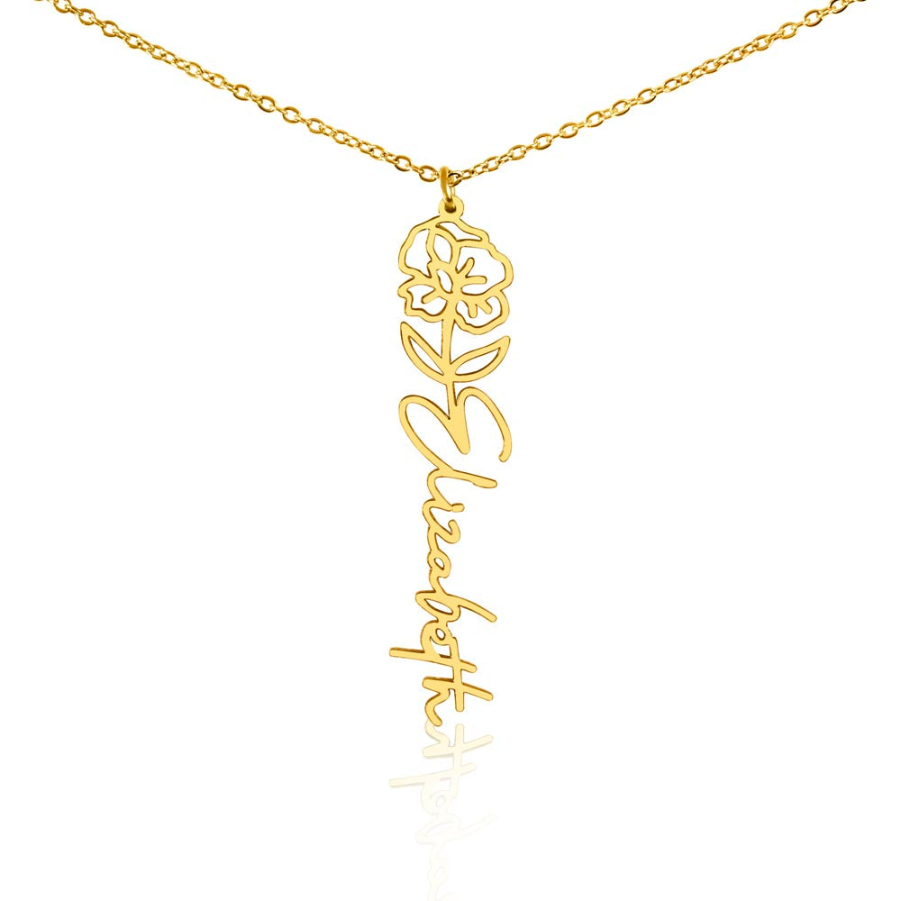 Flower Name Necklace - No MC