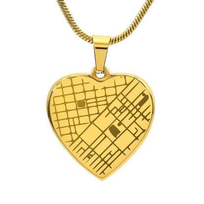 Heart Memento™ Where It All Began Personalized Heart Map Necklace