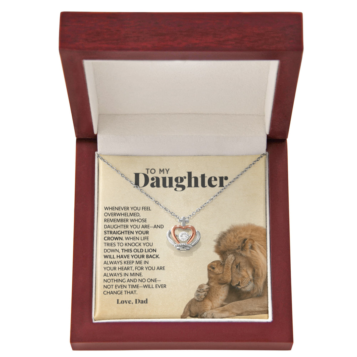 My Daughter, I'll Always Have Your Back — Crownheart Promise Necklace from Dad